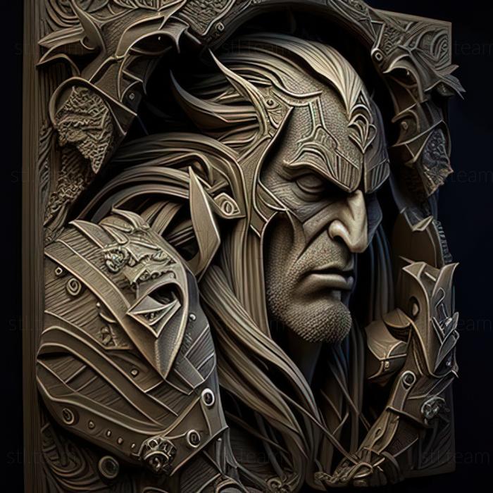 3D модель St Arthas Warcraft III (STL)